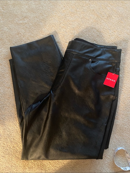 SPANX Pants - Spanx NWT black faux leather pull on pants size 1XL
